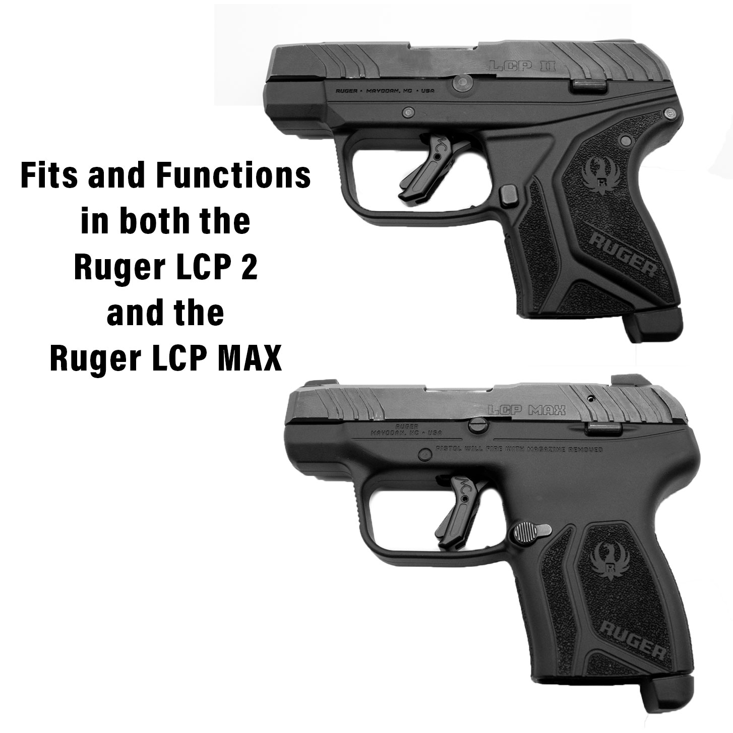 side by side comparison with and without the trigger